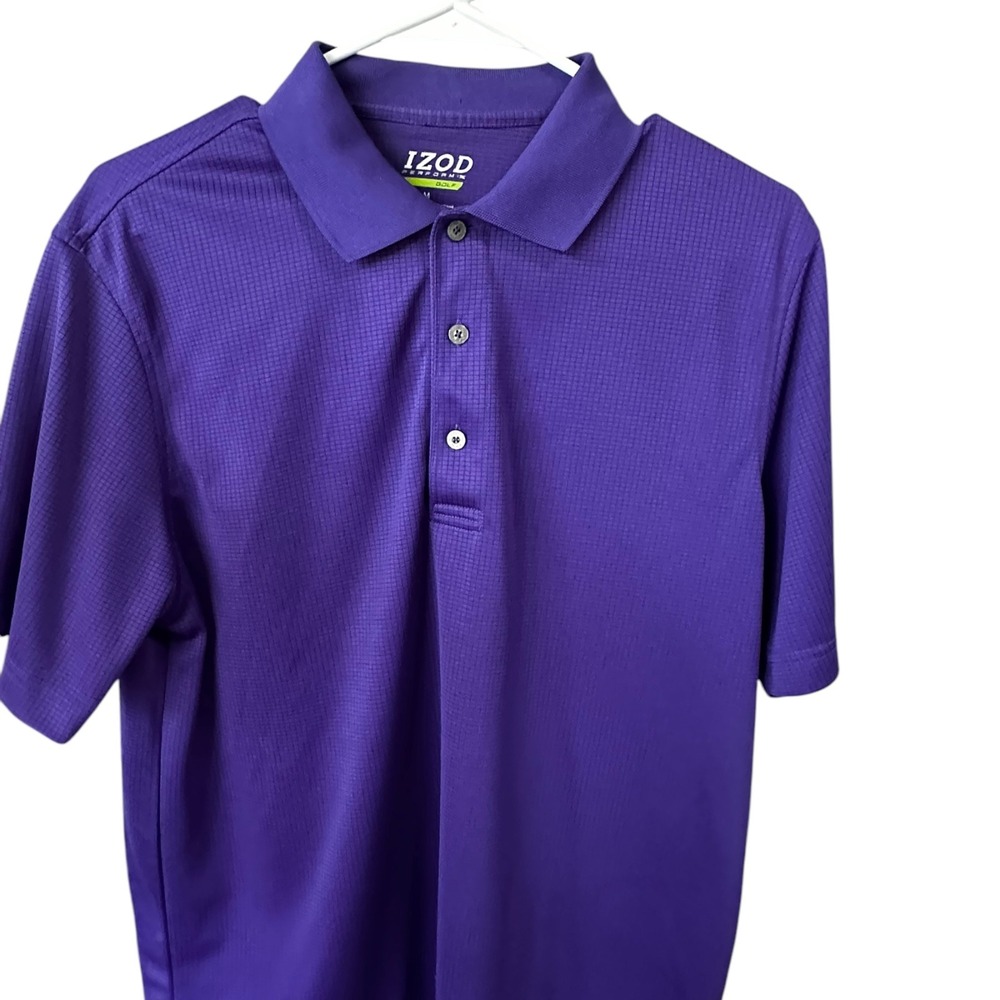 IZOD Golf Polo Shirt Purple Performance Athletic‎ Activewear Men's M